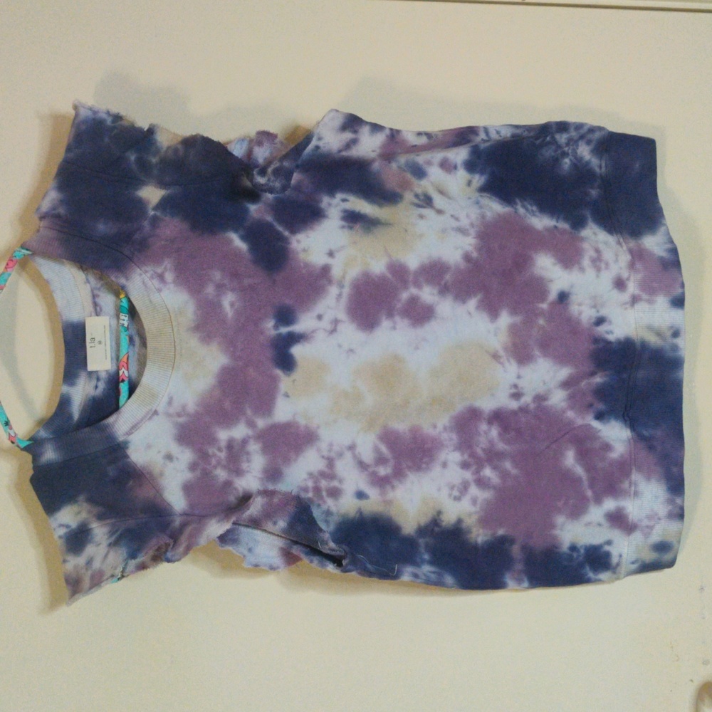 t.la Tie Dye Short Sleeve Sweatshirt Beach Summer Surf Skate